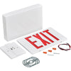Global Industrial™ LED Exit Sign, Red Letters, Universal Mount, White, 1 or 2 Sides
