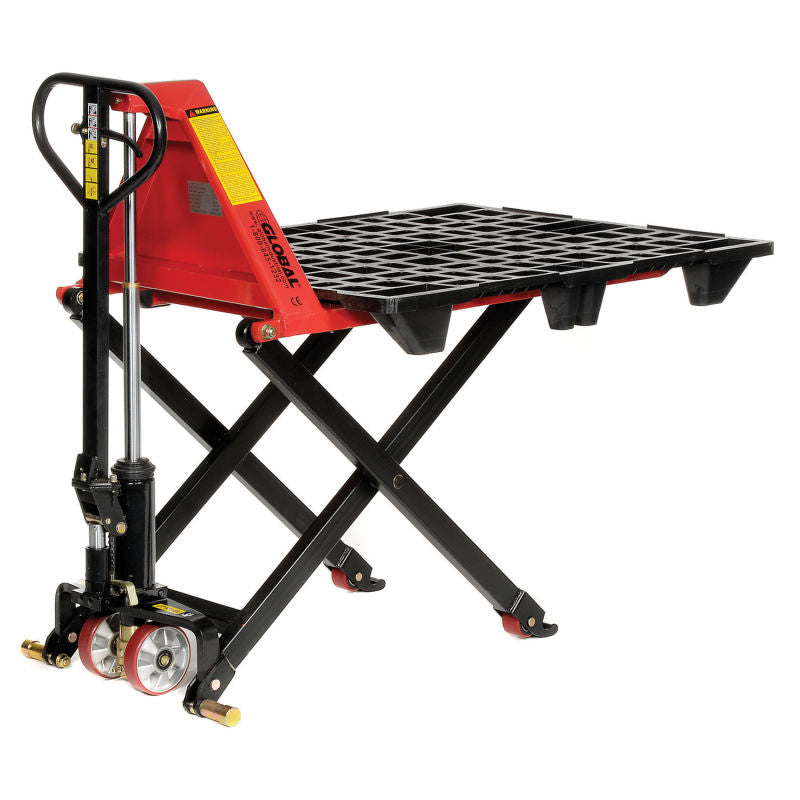 Global Industrial™ Manual High-Lift Skid Jack Truck 2200 Lb. Capacity - 27 x 45 Forks