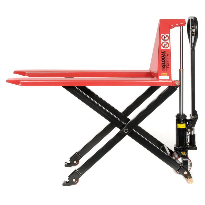 Global Industrial™ Manual High-Lift Skid Jack Truck 2200 Lb. Capacity - 27 x 45 Forks