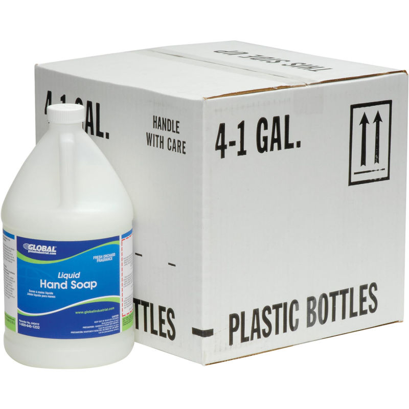 Global Industrial Liquid Hand Soap, 1 Gallon Bottle, 4/Bottles