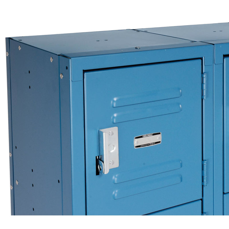 Global Industrial™ Locker Six Tier 12x12x12 18 Door Ready To Assemble Blue